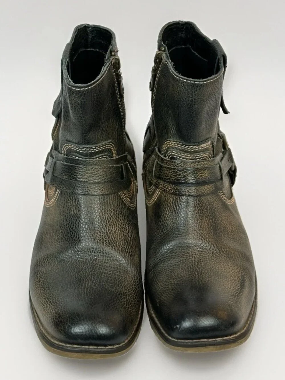 Roan by Bed Stu Colton II Native Men's Leather Harness Boots Size 11 Worn Once